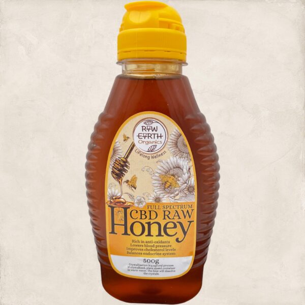 Raw Earth CBD honey - raw honey infused with 500mg of medical-grade CBD